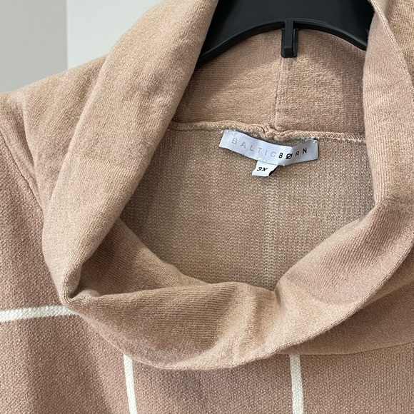 Baltic Born Tahoe Turtleneck windowpane sweater size 3X office cozy neutral work - Picture 10 of 16